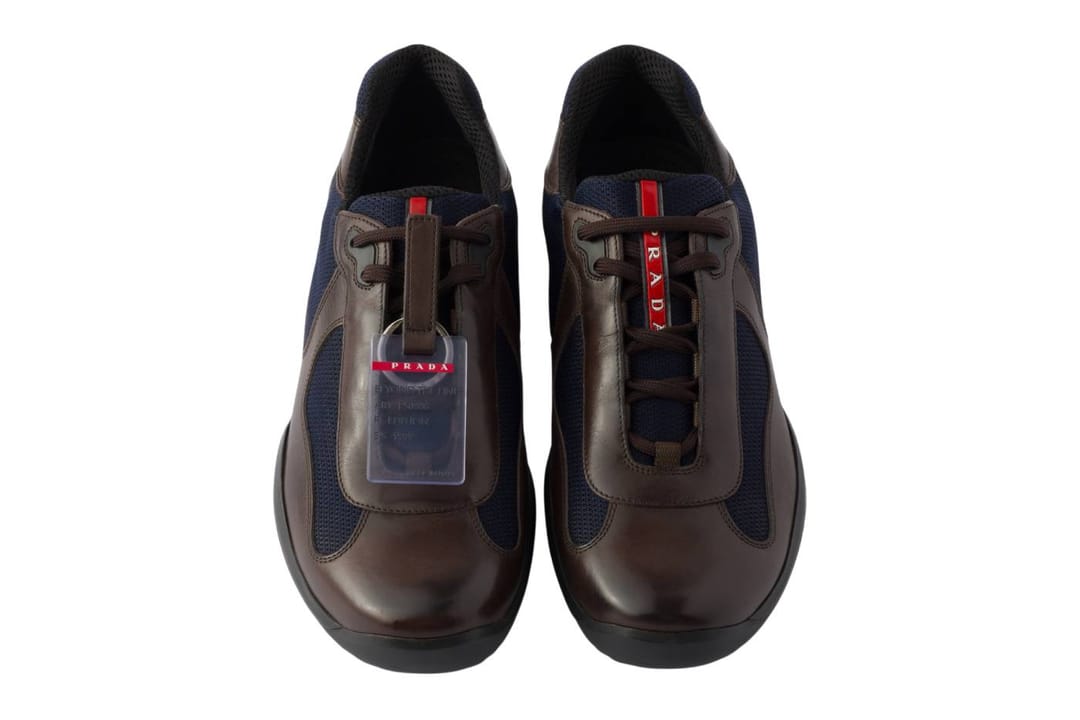L'America's Cup Teak/Blue en cuir brossé et bike fabric